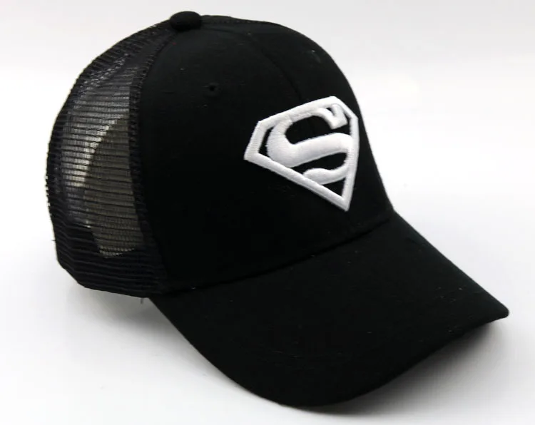 2018 الأطفال الصيف شبكة الطفل قبعة بيسبول الساخنة التطريز سوبرمان أطفال أحد قبعة بنين بنات snapback القبعات ل 2-8 سنوات