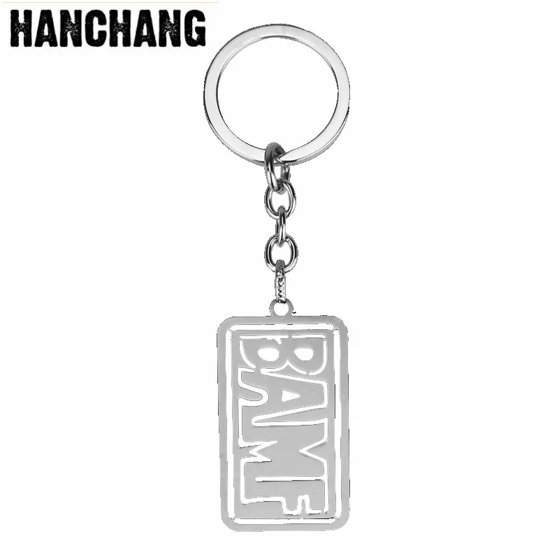 

New 2017 Game Squad Keychain Chaveiro Game Figure BAMF Letter Metal Keyring Key Holder Llaveros