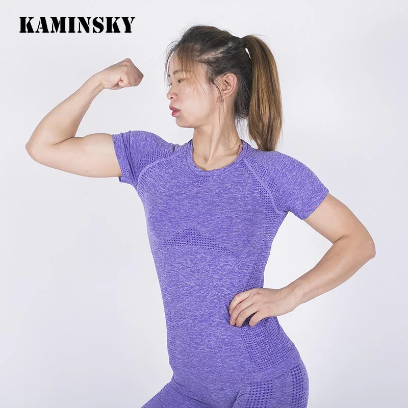 

kaminsky 9 Color Two Piece Set Women Seamless Sportswear Top+High Waist Leggings Fitness Tracksuit Women Clothes Seamless Set