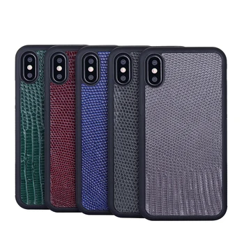 

Luxury real lizard skin phone cover men lizard leather phone case women for iphone X/ XS/XS MAX/XR