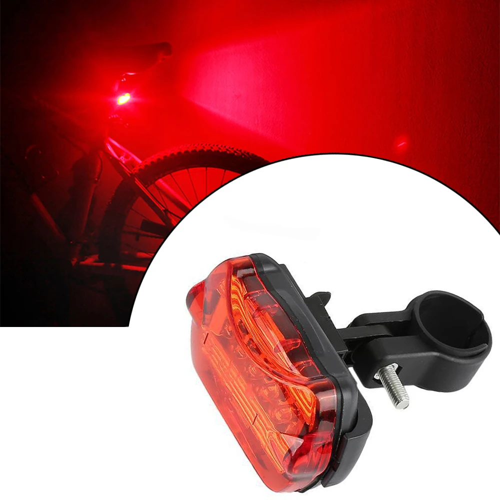 Cheap 7 Modes Bicycle Front Tail Light Set Waterproof 5 Led MTB Headlight Cycling Lamp Highlight Bike Butterfly Rear Tail Light Suit 5