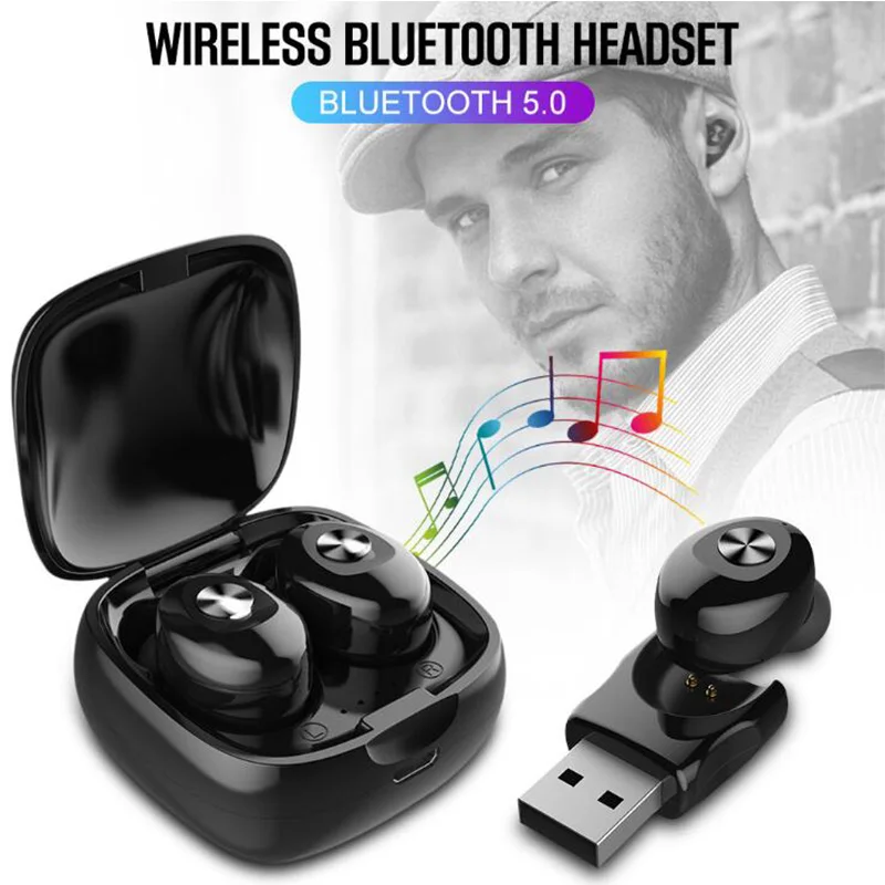 XG12 TWS Bluetooth 5 0 Earphone Stereo Wireless Earbus HIFI Sound Sport Earphones Handsfree Gaming Headset with Mic for Phone