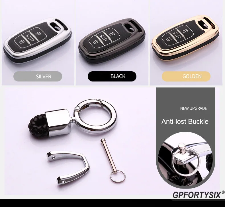 Цинковый сплав+ световой кожаный чехол для автомобильных ключей, чехол в виде ракушки для Audi A4L A3 A4 A7 A8 A6 Tt Q7 Q3 Q5 S6 S3 S4 A4 A6 A8 брелок для автомобильных ключей