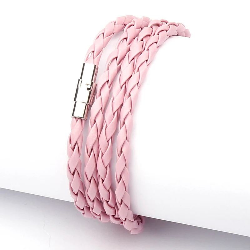 NIUYITID Magnetic Buckle Bracelet For Men Accessories Hand Knitted Braided PU Leather Rope Braclets Male Jewelry armband mannen  (9)