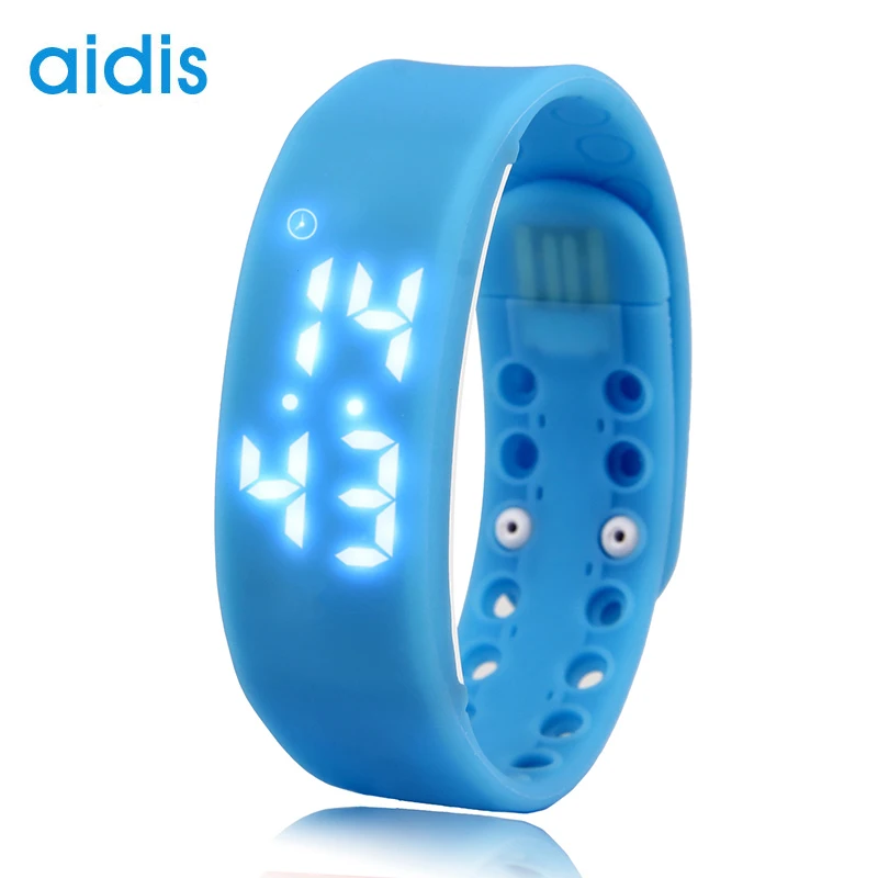 

Aidis Digital LED Smart Bracelet Watch Men Women Pedometer and Time and Temperature Display Sport Silicone Wristband 6 Colors