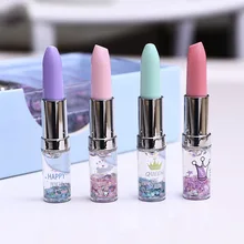 1 шт., губная помада вишневая гелевая ручка, ручки для письма милые канцелярские принадлежности офисные школьные принадлежности