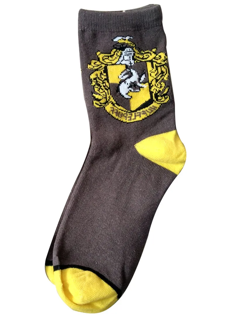 Хогвартс Школьные носки унисекс Гриффиндор/Слизерин/Hufflepuff/Ravenclaw носки Calzino Хэллоуин косплей волшебный носок