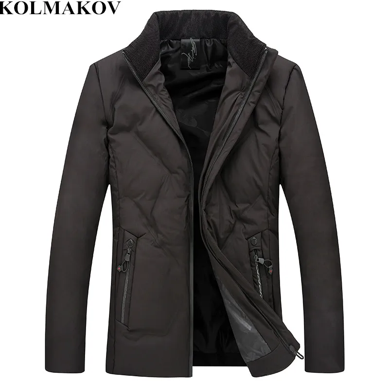 KOLMAKOV Men's Clothing 2018 New Winter Mens Smart Casual Parkas Homme High Quality Jackets Male Classic Short Coats Men XL-5XL
