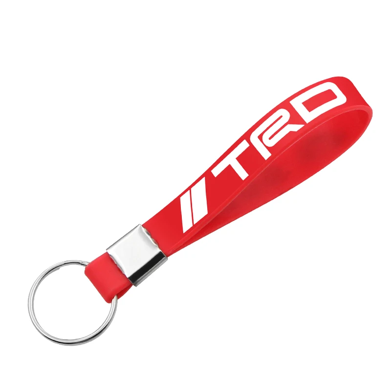 Светящийся для Toyota CROWN eiz PRIUS PRADO логотип TRD брелок для ключей, веревка значок на цепочке Брелок эмблема брелок для ключей автомобильный стиль - Название цвета: TRD Red