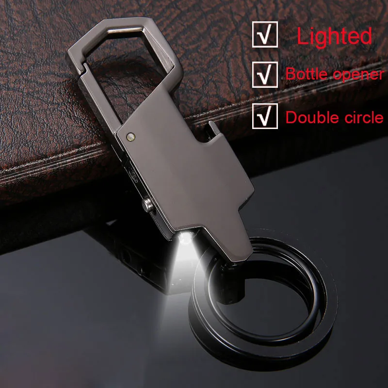 

BYCOBECY 2019 LED Key Holder Lighted Key Wallet Car Opener Ring Key Holder Metal Creative Men's Women's Custom Waist Housekeeper