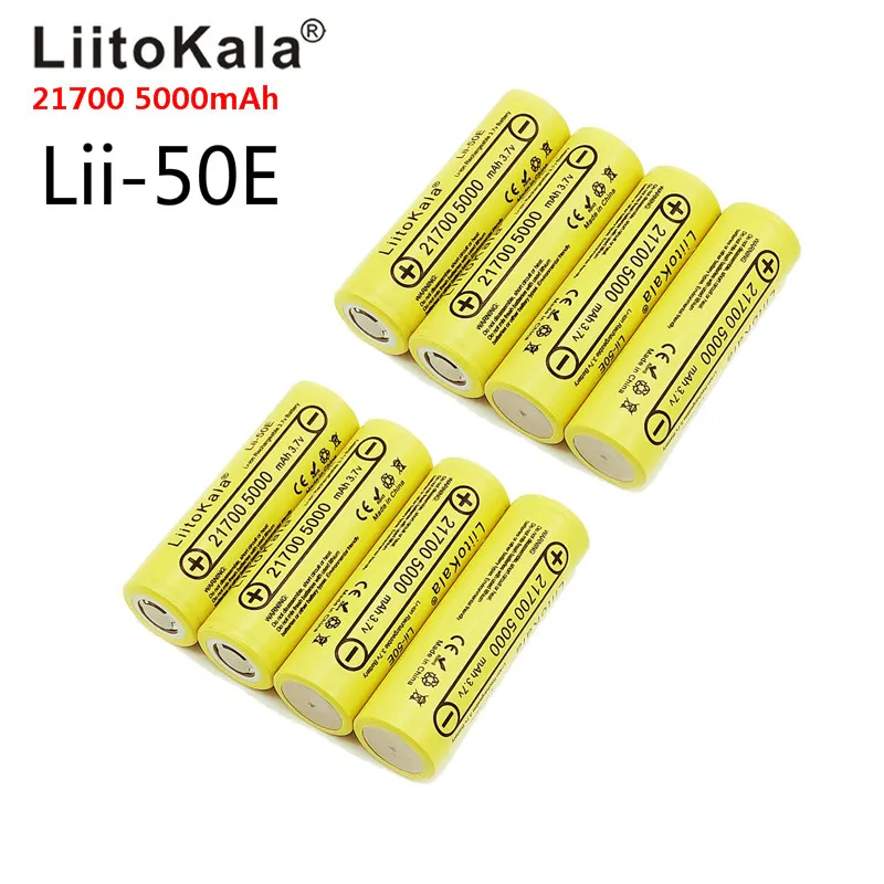 

LiitoKala21700 5000mah Rechargeable Battery 40A 3.7V 10C discharge High Power batteries For High-power Appliances
