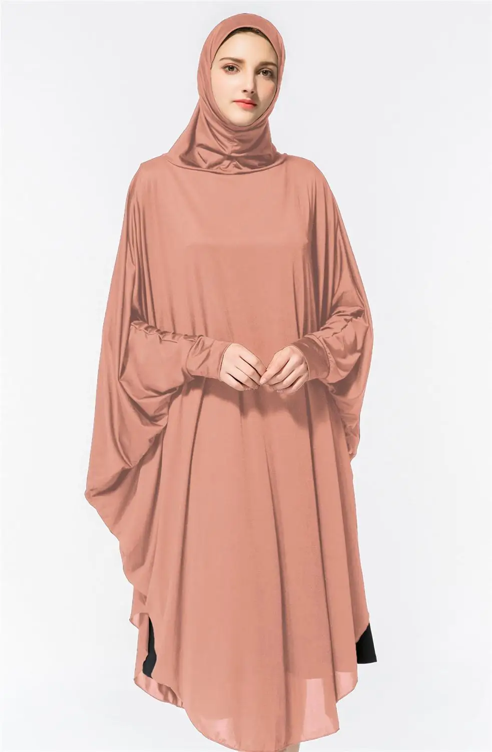 Капюшон литургический халат abaya Hjiab рукава длинные платья для мусульманских