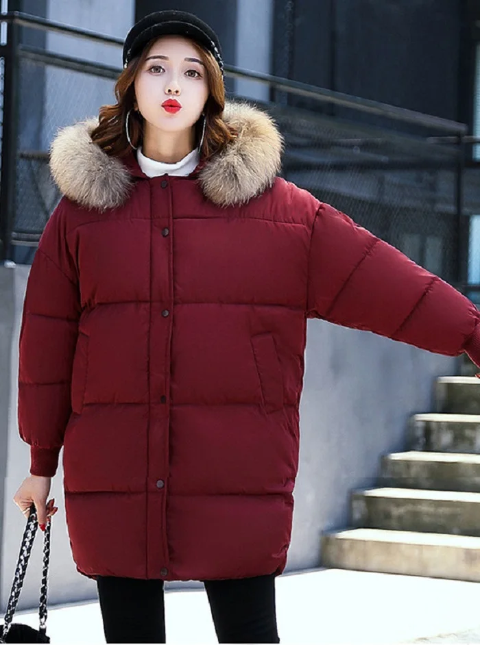 2017 winter hot sales hooded  jacket women clothing cotton + size 3 xl warm coats street fashion wind coat  women+4