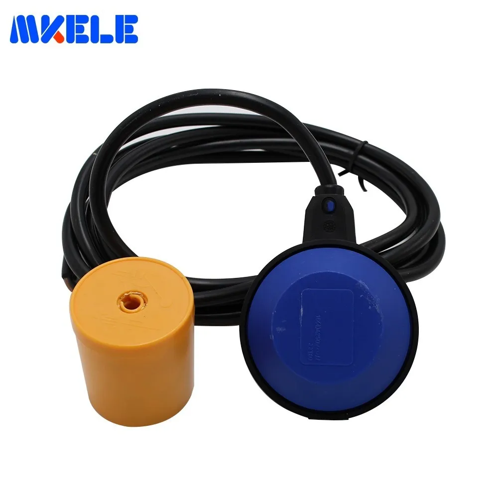 

MK-CFS04 Cable Float Level Sensor Switch 3 meter yellow color float PVC cable Water Level Controller Square Shape