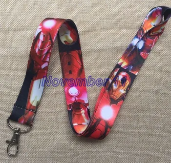 

Lot 50Pcs popular Iron man Cell Phone Lanyards MP3 Strap Lanyards NECK Lanyard Charm WW297