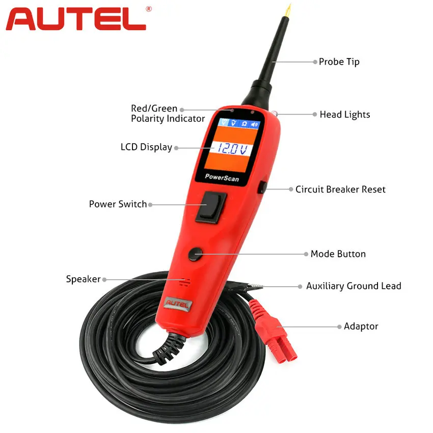 Power Probe Autel Powerscan Ps100 Auto Circuit Tester Multimeter Lamp Car Repair Automotive Electrical System Diagnostics Tool Diagnostic Tool Powerscan Ps100auto Circuit Tester Aliexpress