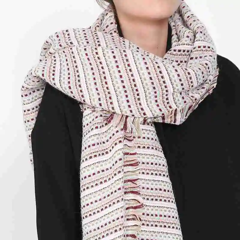 Za New Brand Winter Foulard Femme Striped Dots Shawls And Scarves Wrap Women font b Tartan