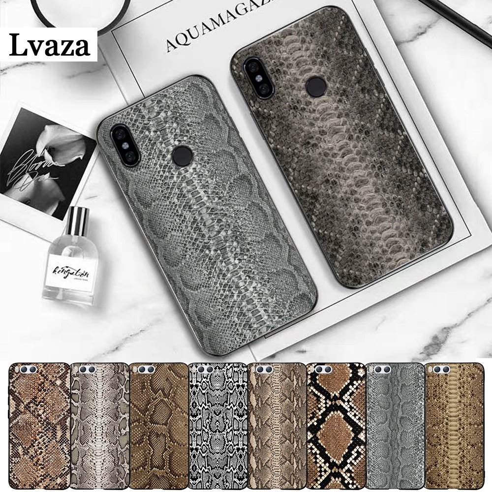 

Lavaza python yellow gold Snake skin Silicone Case for Xiaomi MI 6 8 9 SE Max 3 Lite F1 A1 A2 5X 6X Mix 2S A3 Pro 9T CC9 CC9E