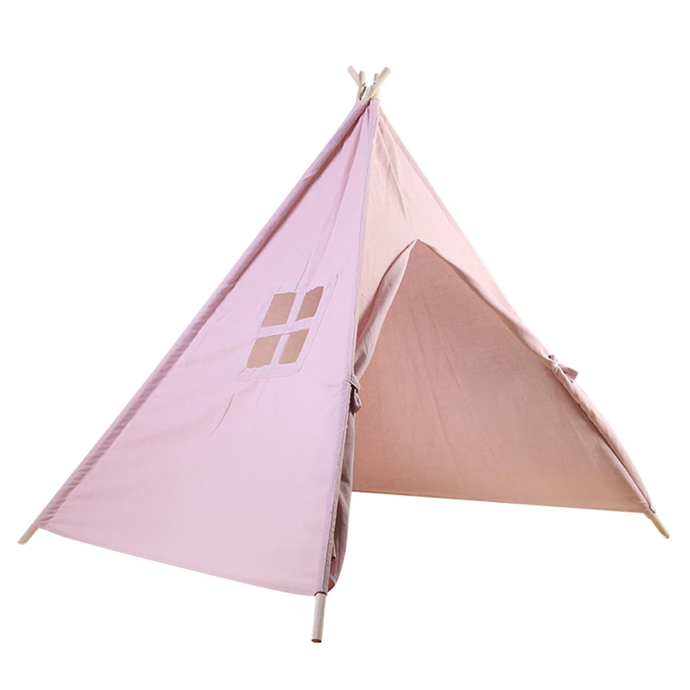 

1 Pcs Children Kids Play Tent Teepee Solid Color Durable 160cm for Home Indoor AN88