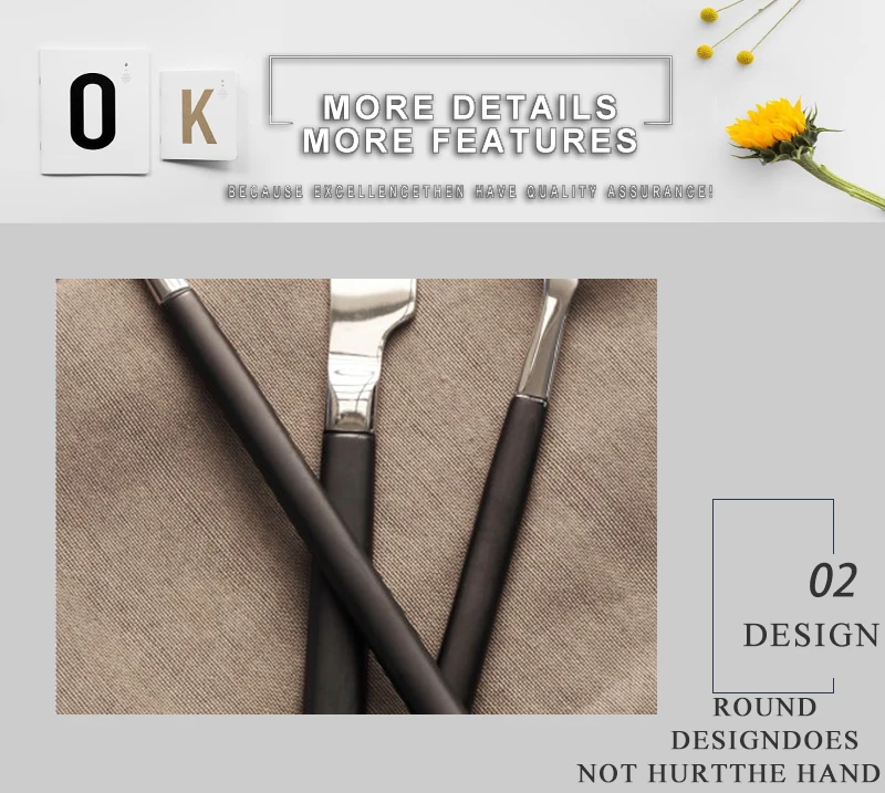 black cutlery set stainless steel (4)