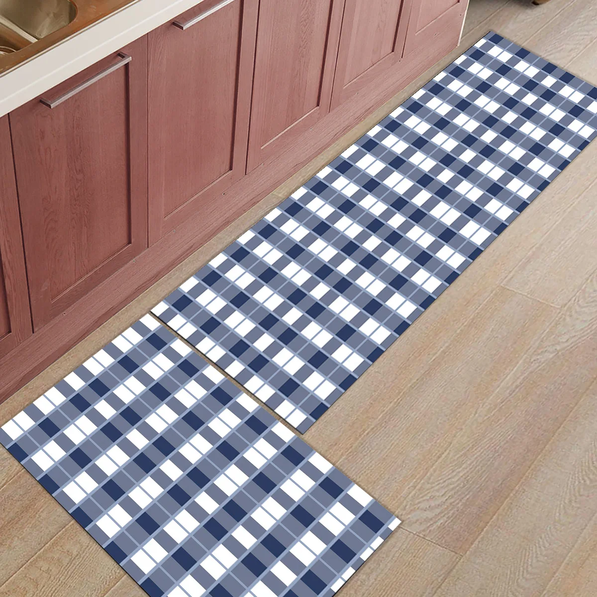 Modern Ethnic Geometic 2 Piece Kitchen Rug Boot Shoes Scraper Accessory Sets Floor Carpets Area Runners Accent Rugs Door Mats | Дом и сад