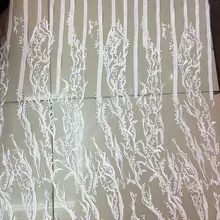 Высококачественные белые свадебные вышитые кружева африканских белый цветочный узор Профессиональный свадьба ткань опт и розница