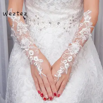 

Bridal Gloves Wedding Dress Long Gloves Lace Cutout Bridal Gloves Fingerless Lace Wedding Accessories ST03