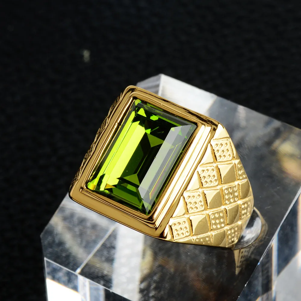 Retro Male Stainless Steel Ring Manhattan College Gold-Color School Veteran For Men gold color rings stainless steel ring finger ring gold color ring