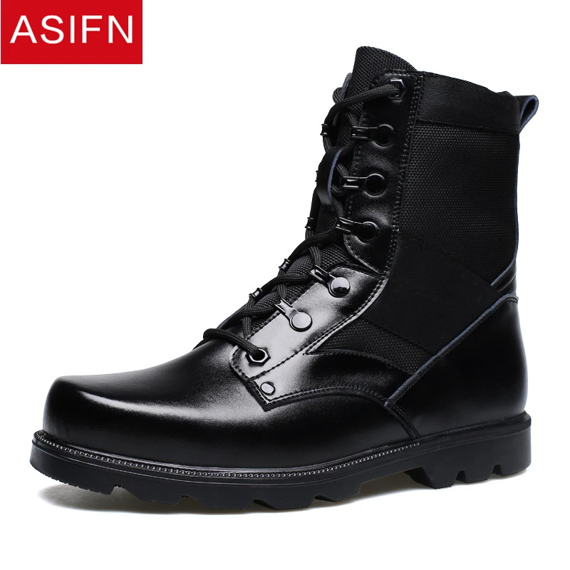 

ASIFN Men Boots Winter Men's Safety Shoes Europe and The United States Leather Martin Male Tooling Casual Wild The Army Boots