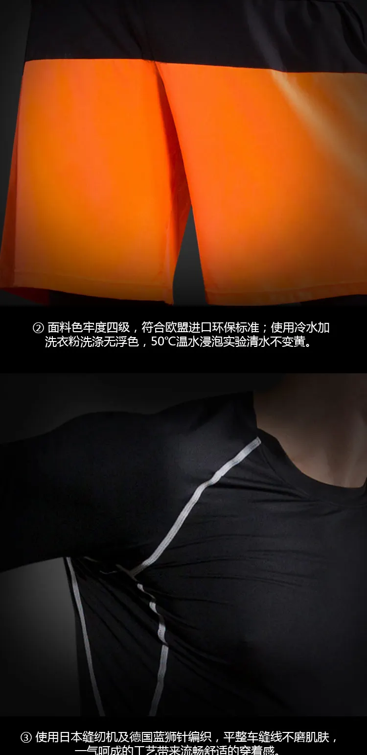 3 шт. сжатия быстросохнущая облегающий спортивный костюм для мужчин Фитнес рубашка с длинными рукавами брюки костюм мужской О образным