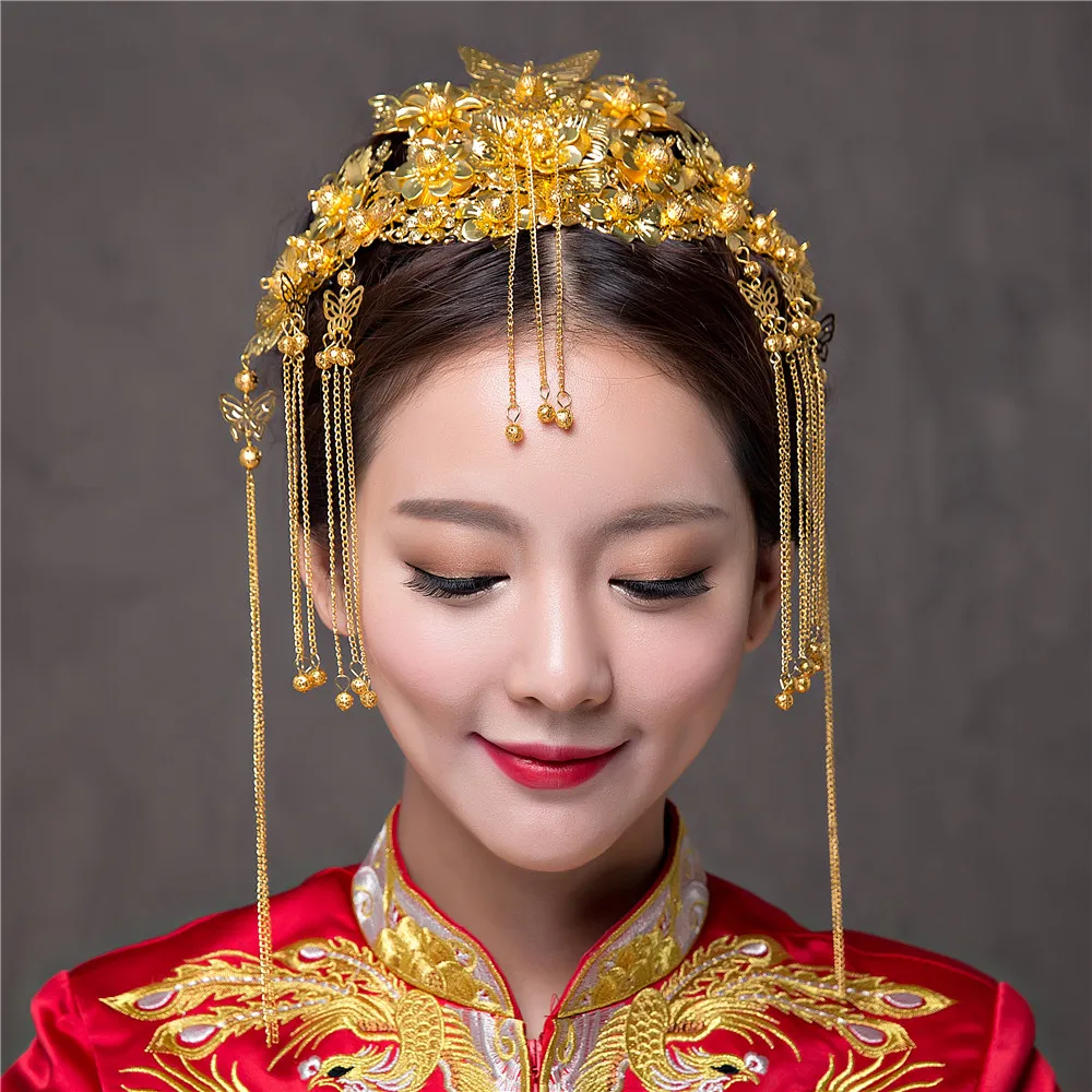 Chinese Classical Wedding Hair Accessories Bridal Costume Headdress