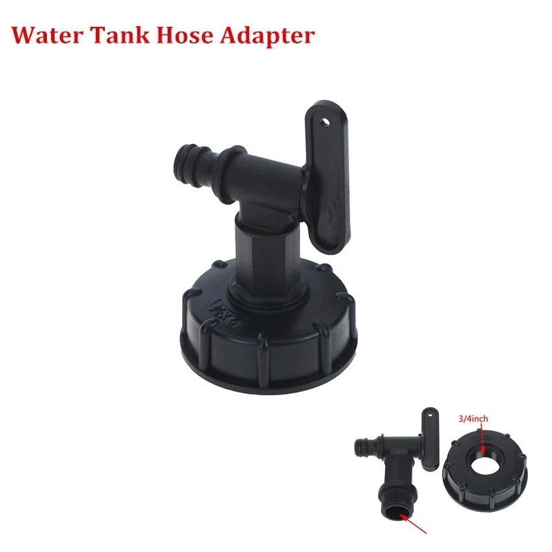 

1000L IBC 3/4" Water Tank Hose Garden Adapter Fittings With Switch Connector