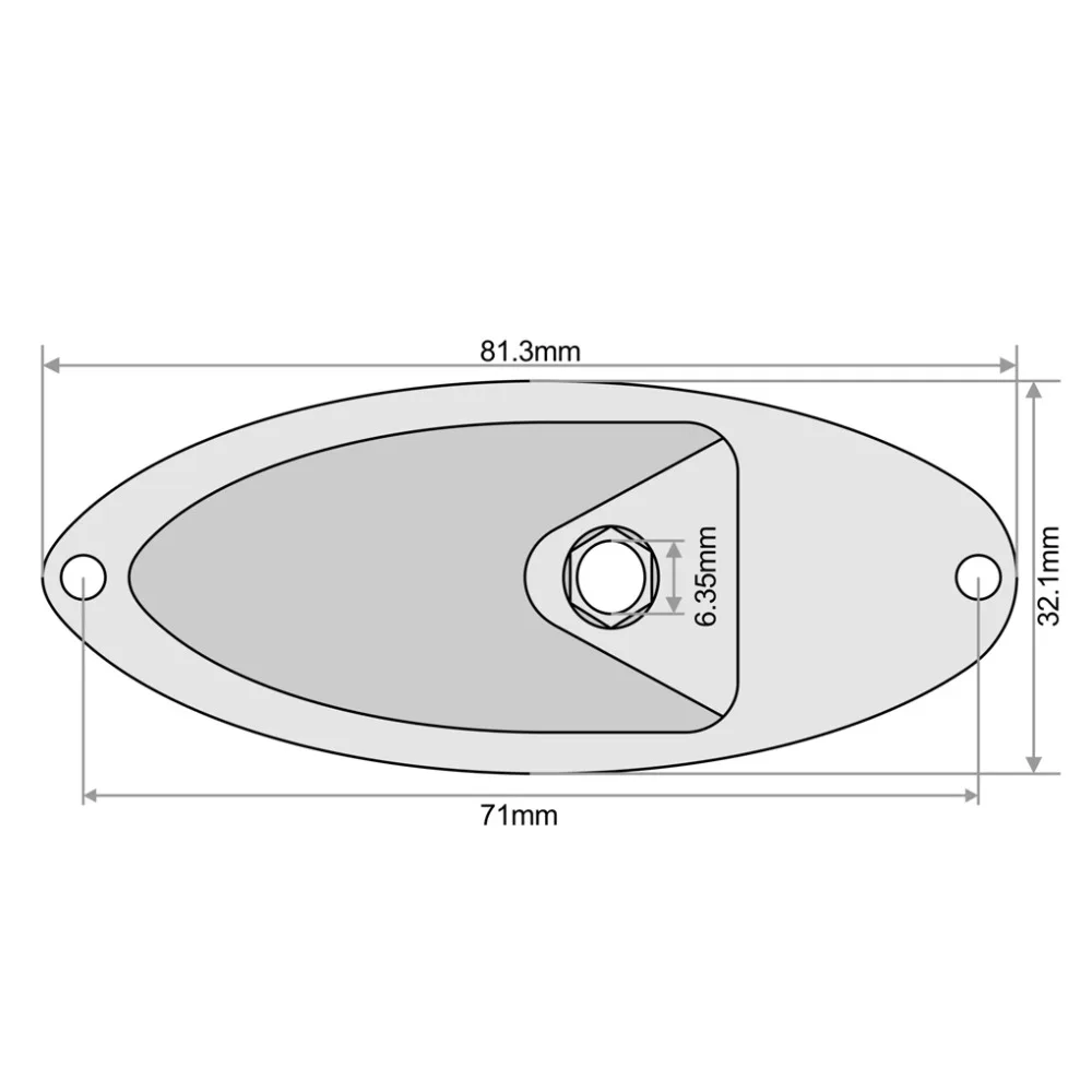 FLEOR Boat Style Guitar Output Jack Socket, 1/4 (6.35mm)