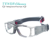 Мужские цветные прямоугольные защитные очки, полный обод, модные спортивные баскетбольные очки по рецепту, Мультифокальные линзы