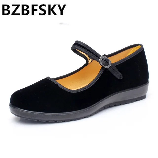 black non slip mary jane shoes