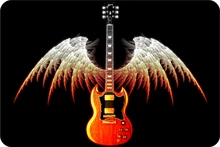 Custom Gibson Les Paul Guitarras puerta Esterillas Gibson puerta Esterillas música Esterillas s divertido alas de fuego baño Alfombras niños roma Cojines # d-032 #