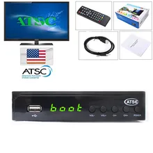 Canada Market Digital Analog Converter Media Player and USB Recording1080P ATSC Terrestrial Broadcast Tv Box Receiver Antenna