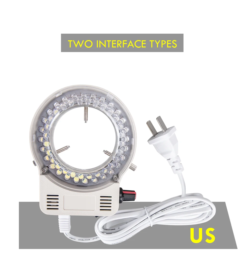 Foxanon LED Кольцевой светильник осветитель лампа AC 110 V 220 V Регулируемый микроскоп свет высокого качества DC 12 V стерео микроскопические огни