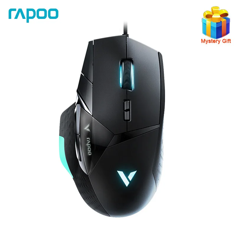 Оригинальная ИК оптическая игровая мышь Rapoo VT900 проводная с 10 программируемыми