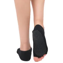 Женские танцевальные носки для фитнеса и йоги противоскользящие пять пальцев с открытой спиной Бандажное платье с перекрещиванием силиконовые нескользящие носок без пальцев Балетные Носки для йоги