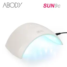 Abody SUN9c 24 Вт лампа УФ лампа Сушилка для ногтей светодиодные ледяные лампы для украшения ногтей гель для ногтей сушащая Полироль Маникюр все гель для ногтей искусство отверждения