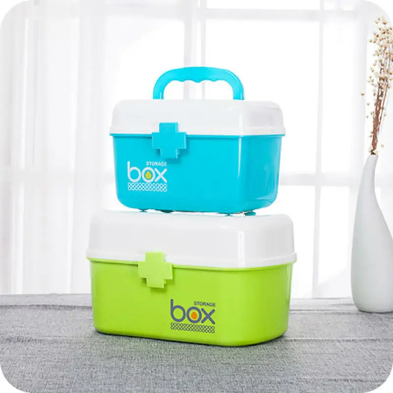 Household Medical Kit Double Layer Portable Storage Box Household Plastic Storage Bins Household Medical Kit Double Layer Portable Storage Box Household Plastic Storage Bins