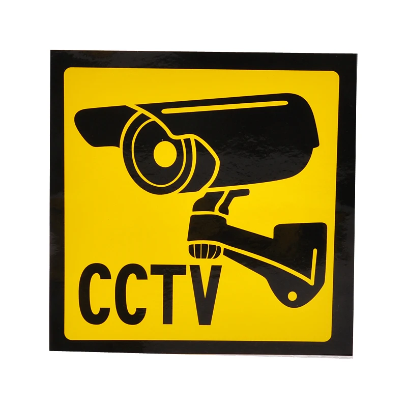 3 PCS Home CCTV Surveillance Security Camera Sticker Warning Decal Signs 