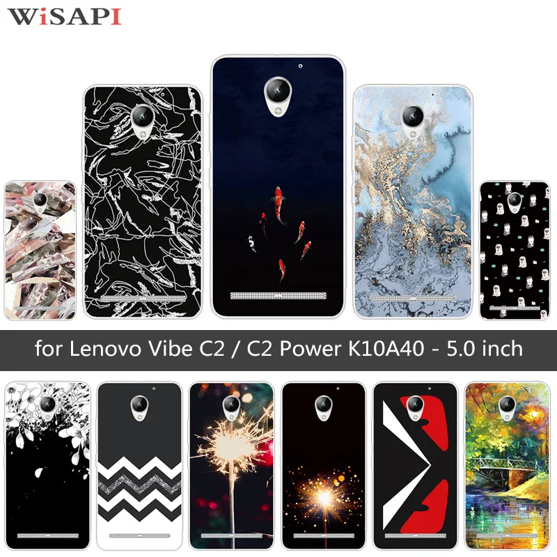 For Lenovo Vibe C2 / Power K10A40 Fundas Back Cover Soft TPU Silicone Prower Dark Phone Cases |