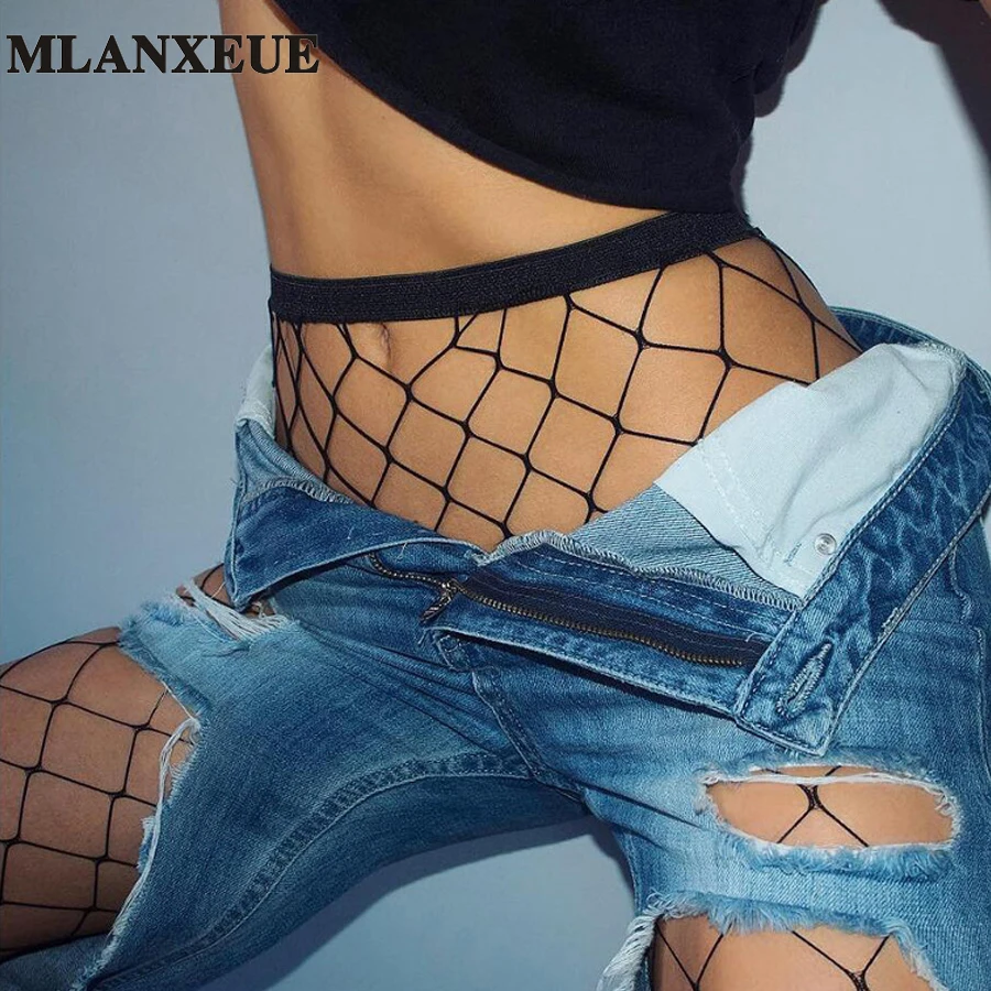 New Fashion Hollow Out Sexy Pantyhose font b Female b font Mesh Black Women Tights Stocking