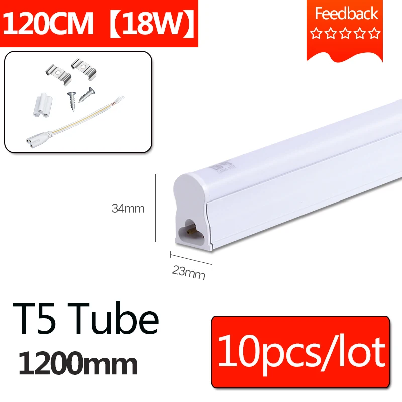 

T8 LED Tube Light 1200mm 220V 4ft 1.2M T5 Led Tube Lamp 18W Integrated Wall Lights replace Fluorescent Lamp for Home Lighting