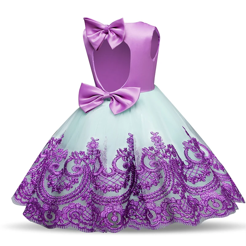 Новинка года; детское платье для девочек фиолетовое платье с вышивкой и открытой спиной торжественное вечернее платье для маленьких девочек праздничный свадебный костюм с цветочным узором для девочек