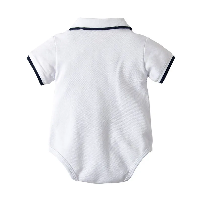 Infant Baby Boys Gentleman Short Sleeve Letter Printed Bodysuit Romper Clothes (12)