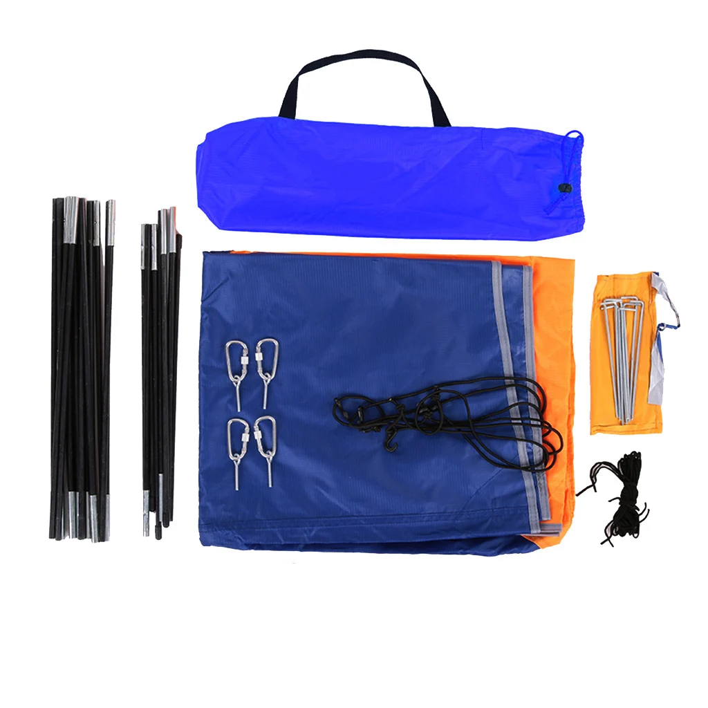 2-person Inflatable Boat Sun Shelter Awning Top Cover Fishing Tent Sun Shade for Marine Canoe Kayak Boat Dinght Accessories