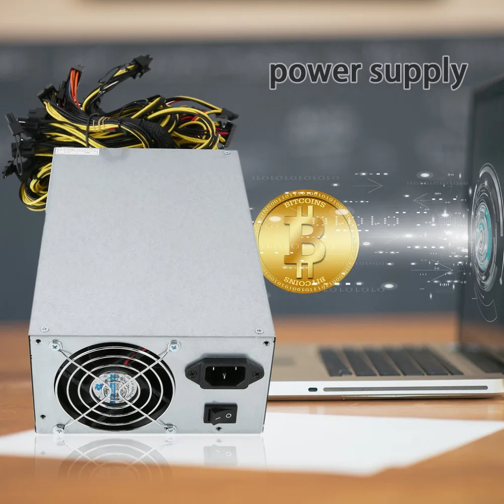 1800 Вт Высокая эффективность питание для ATX монета добыча машина майнера 6 GPU ETH BTC эфириума с низким уровнем шума Вентилятор охлаждения